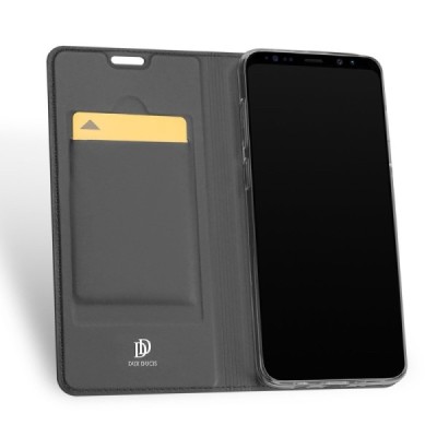 „Dux Ducis“ Skin серии Samsung Galaxy S9 (G960) чёрный кожаный чехол-книжка | Vacins.lv