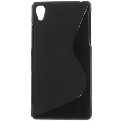 Sony Xperia Z2 (D6503, D6502, D6543) „S-Line“ cieta silikona (TPU) melns apvalks / vacins.lv