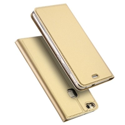 „Dux Ducis“ Skin серии Huawei P10 Lite золотой кожаный чехол-книжка | Vacins.lv