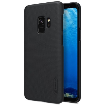 Samsung Galaxy S9 (G960) Nillkin Frosted Shield melns plastmasas apvalks / vacins.lv