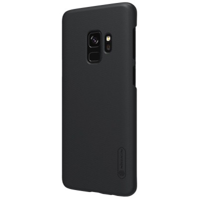 Samsung Galaxy S9 (G960) Nillkin Frosted Shield черный пластиковый чехол | Vacins.lv