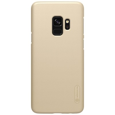 Samsung Galaxy S9 (G960) Nillkin Frosted Shield золотой пластиковый чехол + защитная пленка для экрана | Vacins.lv