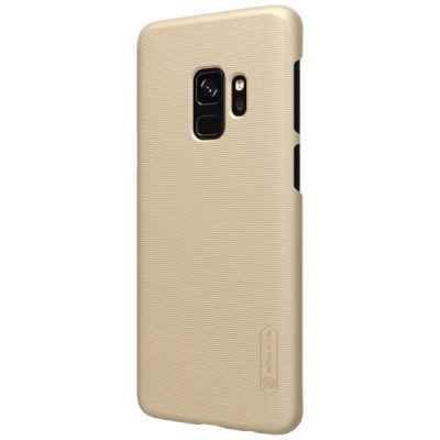 Samsung Galaxy S9 (G960) Nillkin Frosted Shield золотой пластиковый чехол + защитная пленка для экрана | Vacins.lv