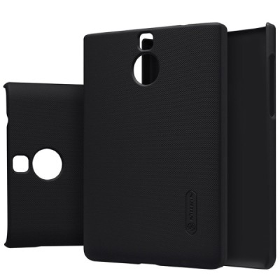 BlackBerry Passport Nillkin Frosted Shield melns plastmasas apvalks + ekrāna aizsargplēve / Vacins.lv