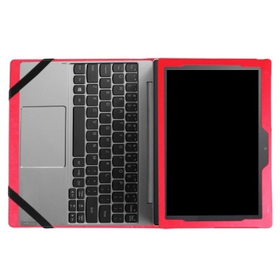 Lenovo IdeaTab MIIX 320 10.1 открываемый красный кожаный чехол-книжка (складной) | Vacins.lv