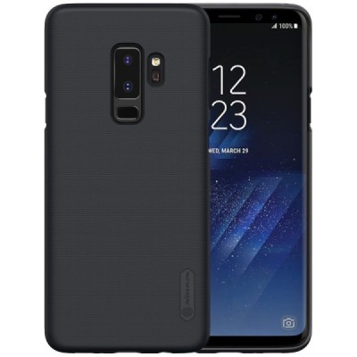 Samsung Galaxy S9+ (G965) Nillkin Frosted Shield черный пластиковый чехол | Vacins.lv