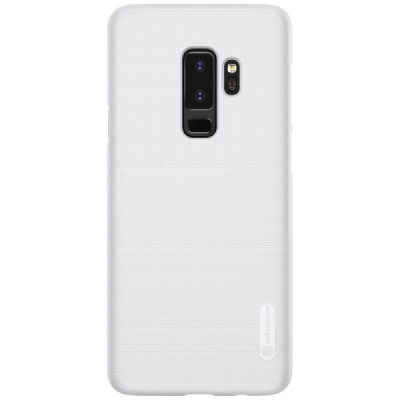 Samsung Galaxy S9+ (G965) Nillkin Frosted Shield белый пластиковый чехол + защитная пленка для экрана | Vacins.lv
