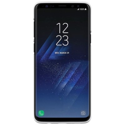 Samsung Galaxy S9+ (G965) Nillkin Frosted Shield белый пластиковый чехол + защитная пленка для экрана | Vacins.lv