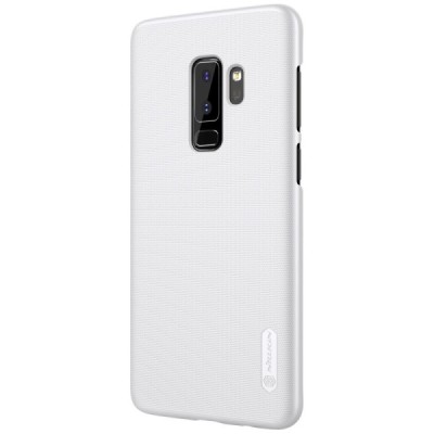 Samsung Galaxy S9+ (G965) Nillkin Frosted Shield белый пластиковый чехол + защитная пленка для экрана | Vacins.lv