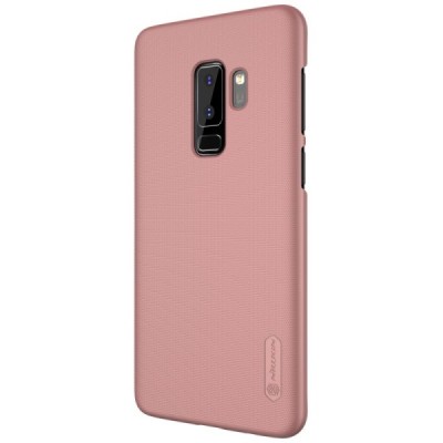 Samsung Galaxy S9+ (G965) Nillkin Frosted Shield розовый пластиковый чехол + защитная пленка для экрана | Vacins.lv