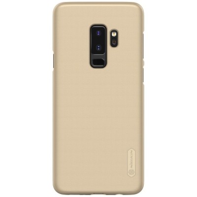 Samsung Galaxy S9+ (G965) Nillkin Frosted Shield золотой пластиковый чехол + защитная пленка для экрана | Vacins.lv