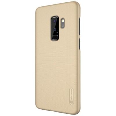 Samsung Galaxy S9+ (G965) Nillkin Frosted Shield золотой пластиковый чехол + защитная пленка для экрана | Vacins.lv
