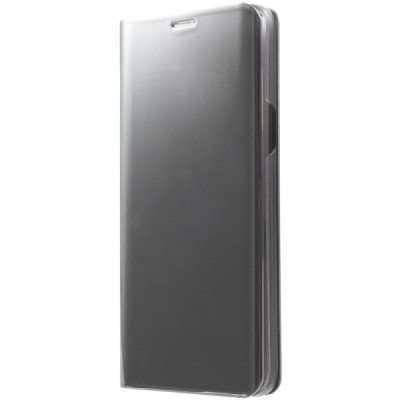 Samsung Galaxy S9 (G960) plastmasas atvērams sudrabs ādas maciņš / Vacins.lv