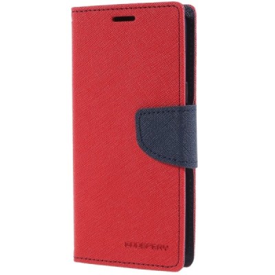 „Mercury“ Fancy Samsung Galaxy S9 (G960) sarkans ādas maciņš / Vacins.lv