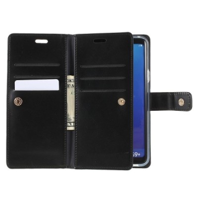 „Mercury“ Bravo Diary Samsung Galaxy S9+ (G965) чёрный кожаный чехол | Vacins.lv