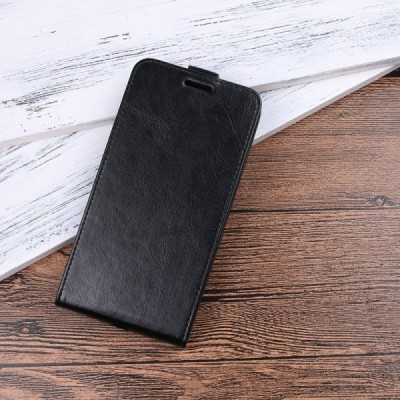 Samsung Galaxy S9 (G960) классический чехол-книжка из кожи - чёрный | Vacins.lv