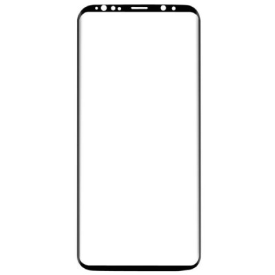 Samsung Galaxy S9 (G960) Hat-Prince Tempered Glass melns ekrāna aizsargstikls / Vacins.lv