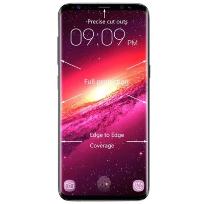 Samsung Galaxy S9 (G960) Hat-Prince Tempered Glass melns ekrāna aizsargstikls / Vacins.lv