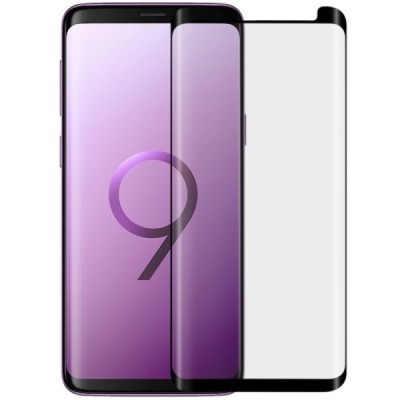 Samsung Galaxy S9+ (G965) „Hat-Prince“ 9H Tempered Glass усиленная защита, чёрное защитное стекло с полным покрытием толщиной 0,
