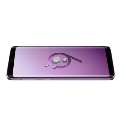 Samsung Galaxy S9+ (G965) Hat-Prince Tempered Glass melns ekrāna aizsargstikls / Vacins.lv