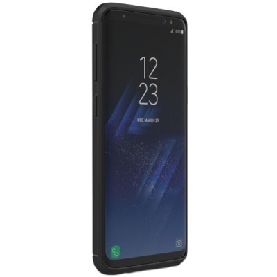 Samsung Galaxy S9 (G960) „Carbon“ твердый силиконовый чехол (TPU) - черный | Vacins.lv