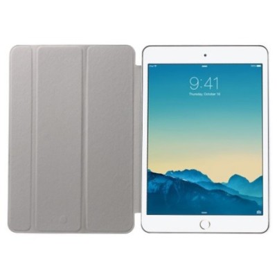 Apple iPad Mini 1 / 2 / 3 ''Telsda'' откидной белый кожаный чехол-книжка | Vacins.lv