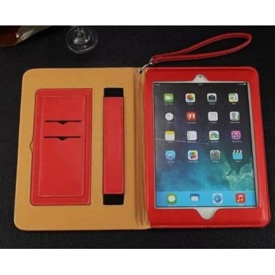 iPad Pro 9.7 классический открываемый чехол из красной кожи | Vacins.lv