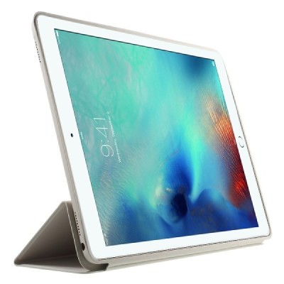 Apple iPad Pro 12.9" smart case откидной песочный кожаный чехол-книжка | Vacins.lv