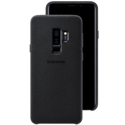 Samsung Galaxy S9+ (G965) Alcantara Cover черный пластиковый чехол | Vacins.lv
