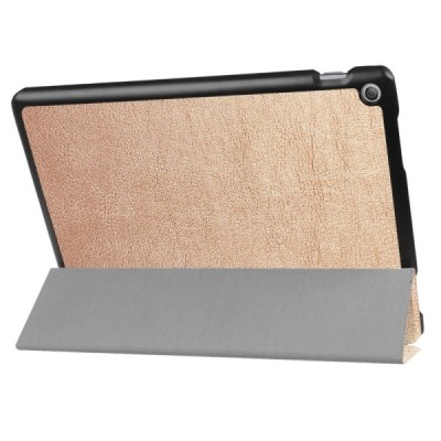 Asus ZenPad 10 (Z300C, Z300CL, Z300CG, Z301ML, Z301MFL) золотой кожаный чехол-книжка (складной) | Vacins.lv