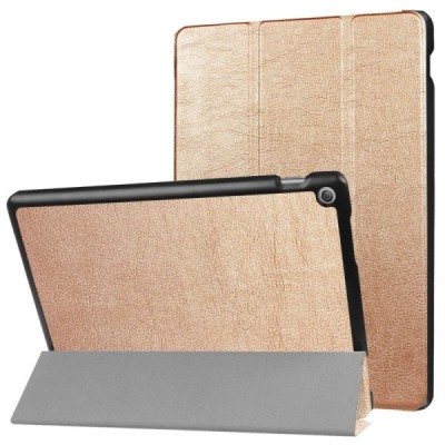 Asus ZenPad 10 (Z300C, Z300CL, Z300CG, Z301ML, Z301MFL) золотой кожаный чехол-книжка (складной) | Vacins.lv