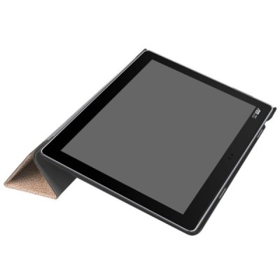 Asus ZenPad 10 (Z300C, Z300CL, Z300CG, Z301ML, Z301MFL) золотой кожаный чехол-книжка (складной) | Vacins.lv
