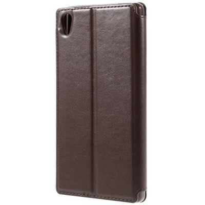 Roar Noble открываемый Sony Xperia Z5 Premium (Sony Xperia Z5 Premium Dual) коричневый кожаный чехол - книжка | Vacins.lv