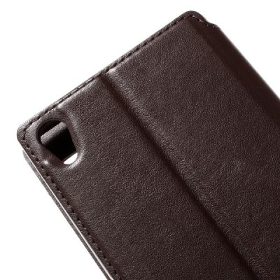 Roar Noble открываемый Sony Xperia Z5 Premium (Sony Xperia Z5 Premium Dual) коричневый кожаный чехол - книжка | Vacins.lv