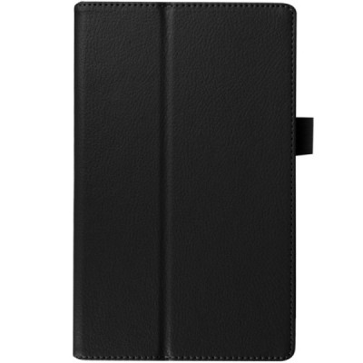 Lenovo Tab2 A8-50 (Tab3 8.0) Litchi atvēramais melns maciņš / Vacins.lv