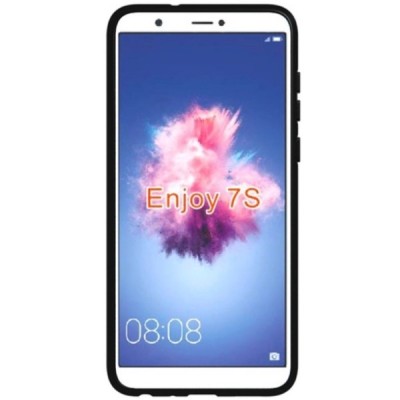 Huawei P smart 2018 (Enjoy 7S) S-Line чёрный твердый силиконовый чехол из TPU | Vacins.lv