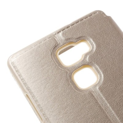 Huawei Mate S открываемый золотой „View Window“ чехол c oкошком | Vacins.lv