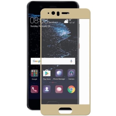 Huawei P10 „Hat-Prince“ 9H Tempered Glass усиленная защита, золотое защитное стекло с полным покрытием толщиной 0,26 мм | Vacins