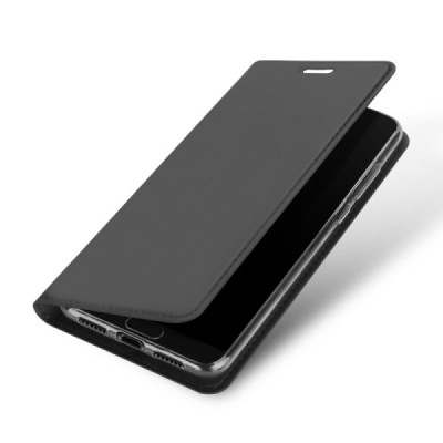 Huawei P20 „Dux Ducis“ Skin sērijas melns ādas atvērams maciņš / Vacins.lv
