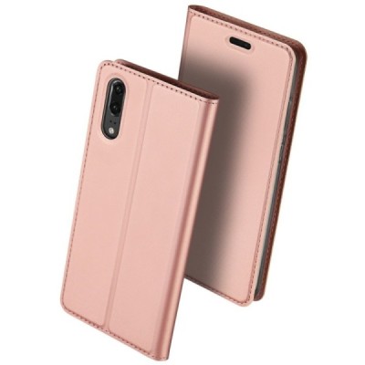 „Dux Ducis“ Skin серии Huawei P20 розовый кожаный чехол-книжка | Vacins.lv