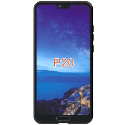Huawei P20 S-Line чёрный твердый силиконовый чехол из TPU | Vacins.lv
