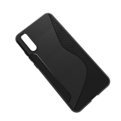Huawei P20 S-Line чёрный твердый силиконовый чехол из TPU | Vacins.lv