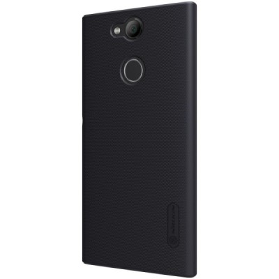 Nillkin Frosted Shield Sony Xperia XA2 (XA2 Dual) чёрный пластиковый чехол + защитная пленка для экрана | Vacins.lv