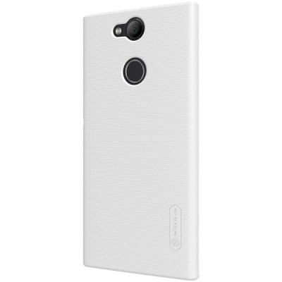 Nillkin Frosted Shield Sony Xperia XA2 (XA2 Dual) белый пластиковый чехол + защитная пленка для экрана | Vacins.lv