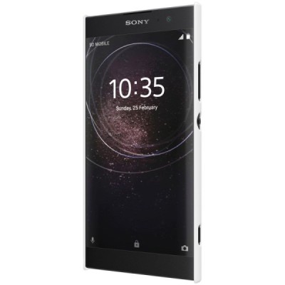 Nillkin Frosted Shield Sony Xperia XA2 (XA2 Dual) белый пластиковый чехол + защитная пленка для экрана | Vacins.lv