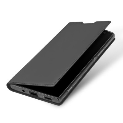 „Dux Ducis“ Skin серии Sony Xperia XA2 (XA2 Dual) чёрный кожаный чехол-книжка | Vacins.lv