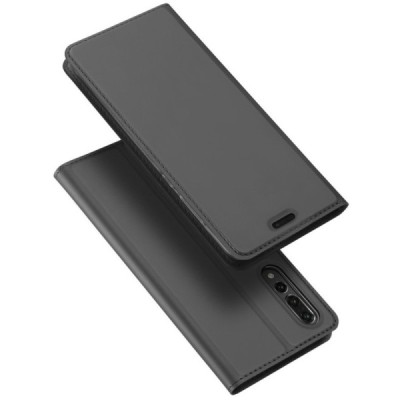 „Dux Ducis“ Skin серии Huawei P20 Pro серый кожаный чехол-книжка | Vacins.lv