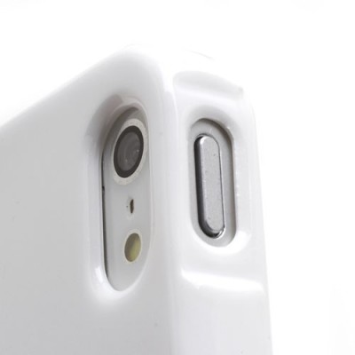 Apple iPhone 5, 5S Mercury Color balts cieta silikona (TPU) futrālis / Vacins.lv