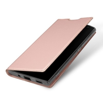 „Dux Ducis“ Skin серии Sony Xperia XA2 (XA2 Dual) розовый кожаный чехол-книжка | Vacins.lv