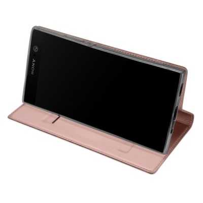 „Dux Ducis“ Skin серии Sony Xperia XA2 (XA2 Dual) розовый кожаный чехол-книжка | Vacins.lv